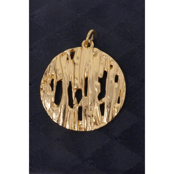 Trifari Gold Tone Round Pendant - Picture 1 of 8